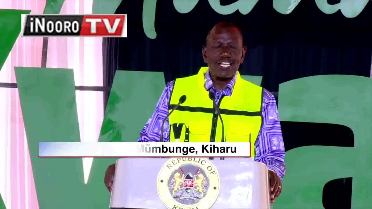 President Ruto kũrugũria waaki wa thibitarĩ ĩmwe Chebunyo, Bomet