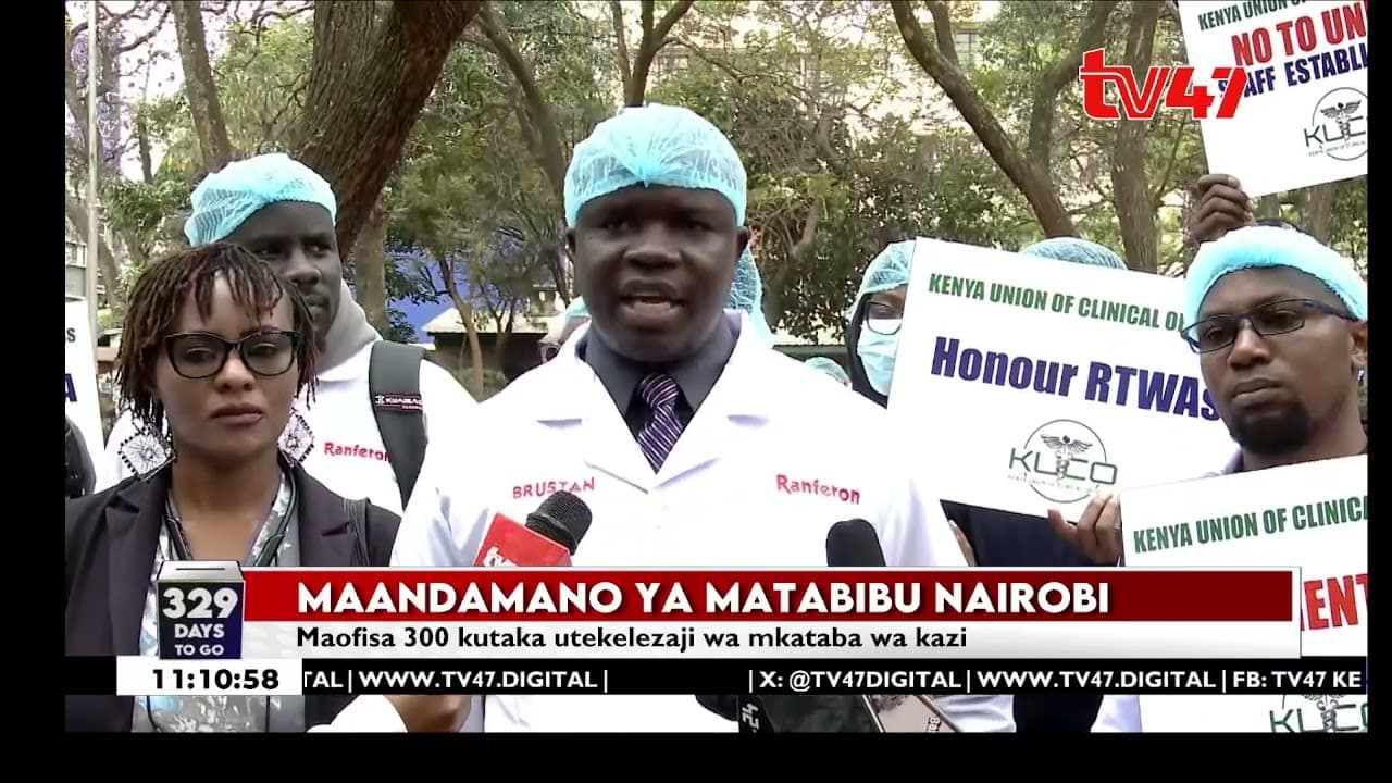 Maafisa wa kliniki Nairobi waandamana, wadai utekelezaji wa mkataba na makubaliano ya kurejea kazini