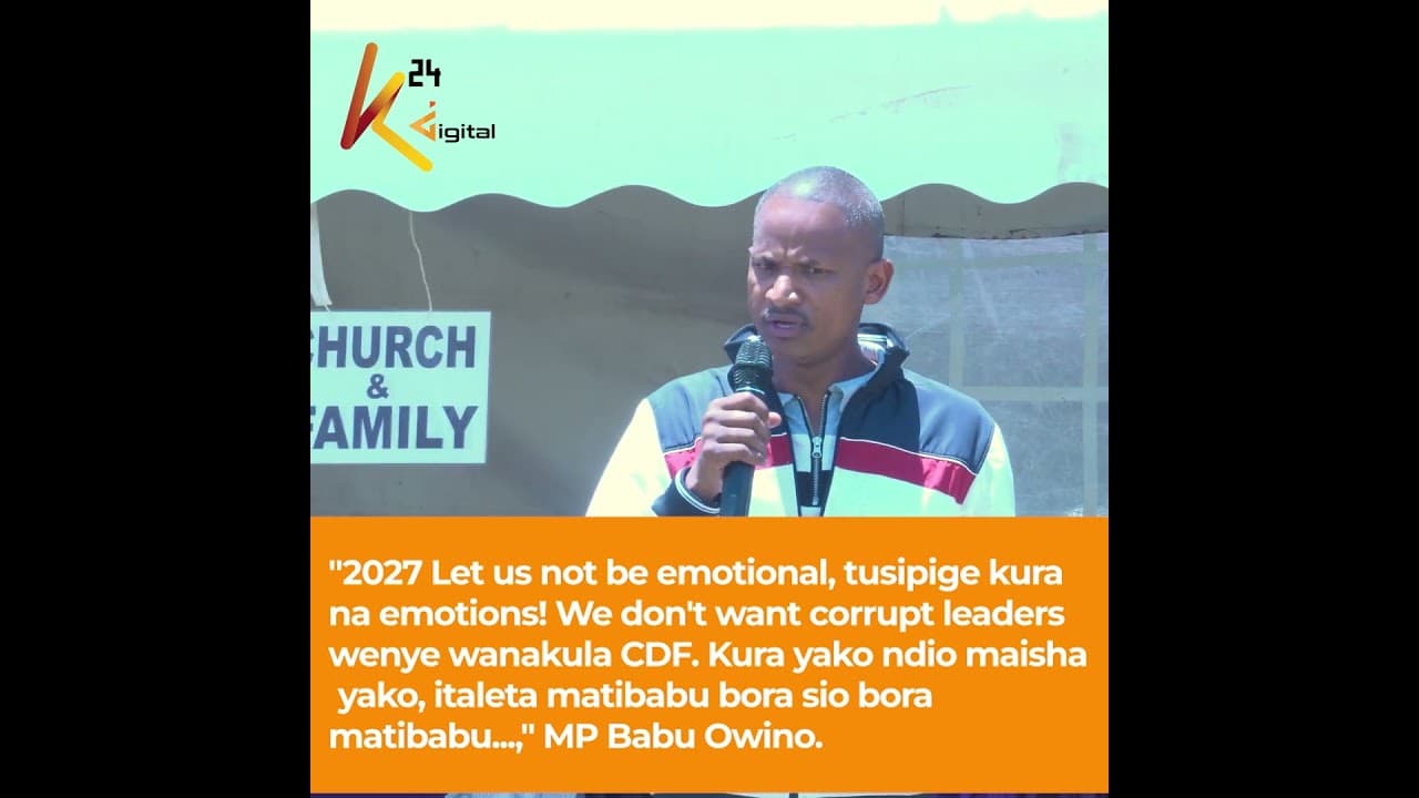 "2027 Let us not be emotional, tusipige kura na emotions!" MP Babu Owino