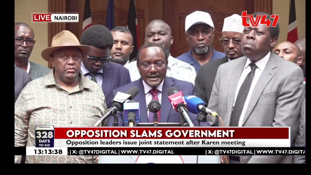 Opposition leaders Kalonzo, Wamalwa & Muturi issue joint statement on Safaricom, Uhuru and Azimio