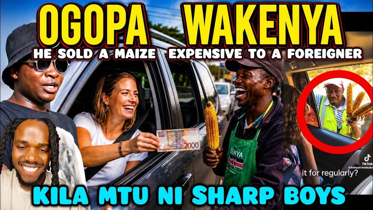 FUNNY Kenyan Man TRENDING after Recorded SELLING a Maize Con EXPENSIVE to a FOREIGNER