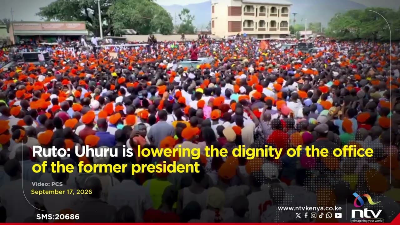 Ruto: Uhuru is lowering the dignity of the former president’s office