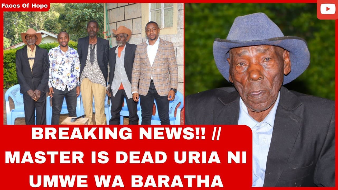 BREAKING NEWS!! // MASTER IS DEAD URIA NI UMWE WA BARATHA