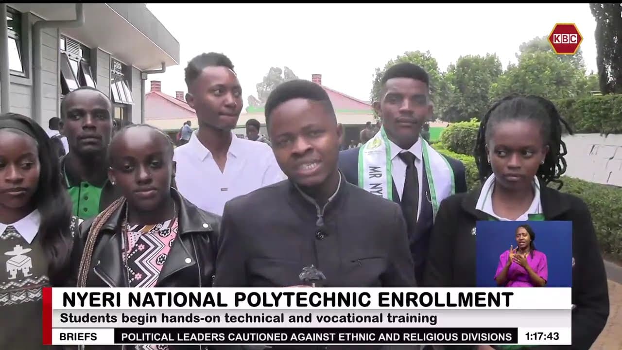 Thousands of new trainees attend orientation programme at Nyeri National Polytechnic