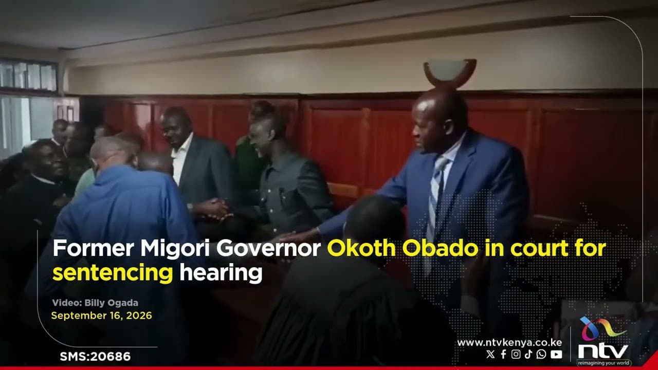 Former Migori Governor Okoth Obado in court for sentencing hearing