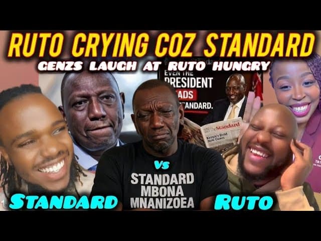 FUNNY GENZs MAKE FUN of Ruto after HE gets BECAUSE of STANDARD Newspaper ATTACK Ruto