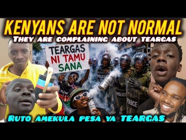 FUNNY Kenyan GENZS are COMPLAINING about TEARGAS While ATTACKING the POLICE