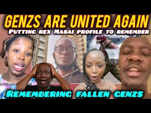 UNBELIEVABLE Kenyan GENZs are PUTTING Rex Masai Profile Picture to Remember GENs that DIED in 2025