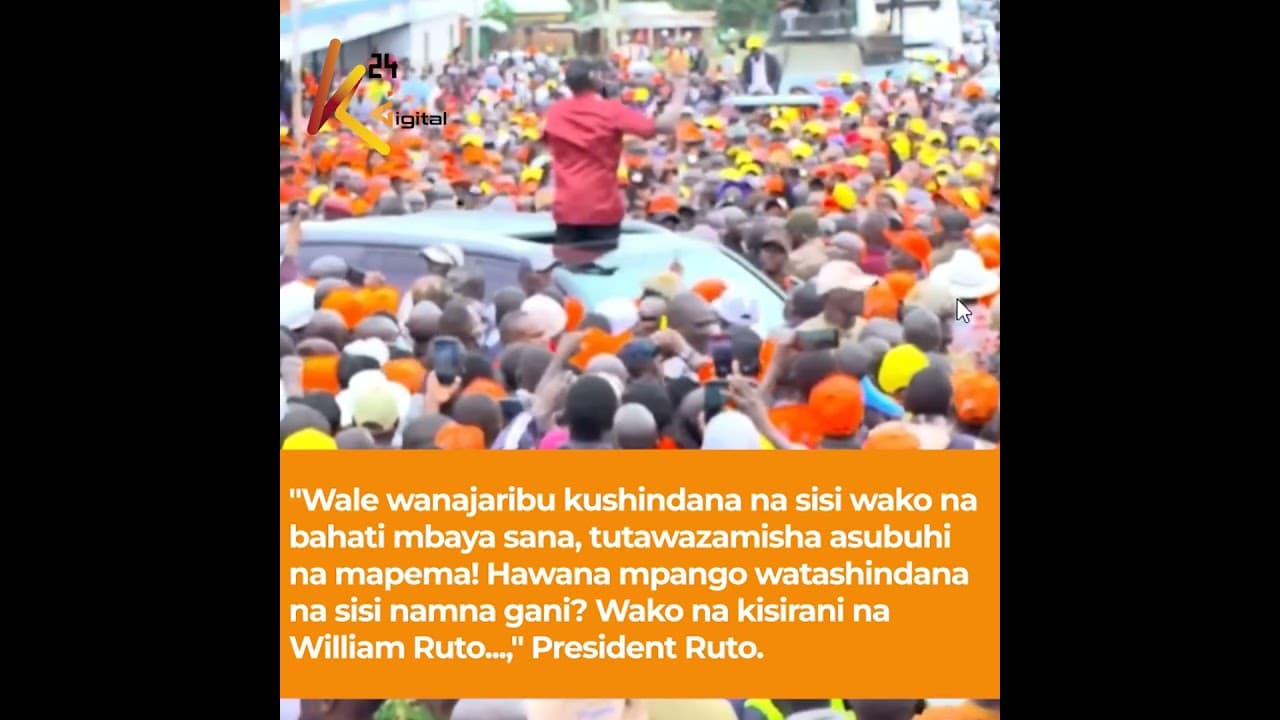 "Hawana mpango watashindana na sisi namna gani? Wako na kisirani na William Ruto...," President Ruto