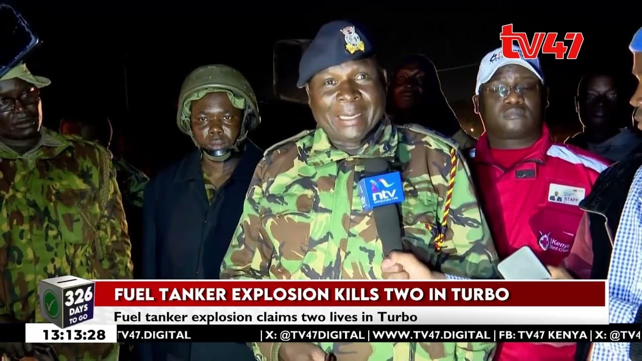 Turbo: Two killed after fuel tanker bursts into flames along Eldoret-Webuye road
