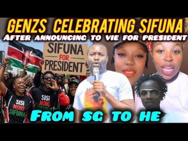 UNBELIEVABLE Kenyan Genzs CELEBRATE SIFUNA After ANNOUNCING To VIE For PRESIDENT