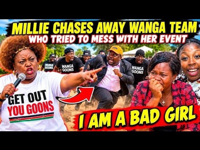 HILARIOUS Millie Odhiambo The Bad Girl CHASES AWAY Gladies Wanga Team at her EVENT & Goons DRAMA