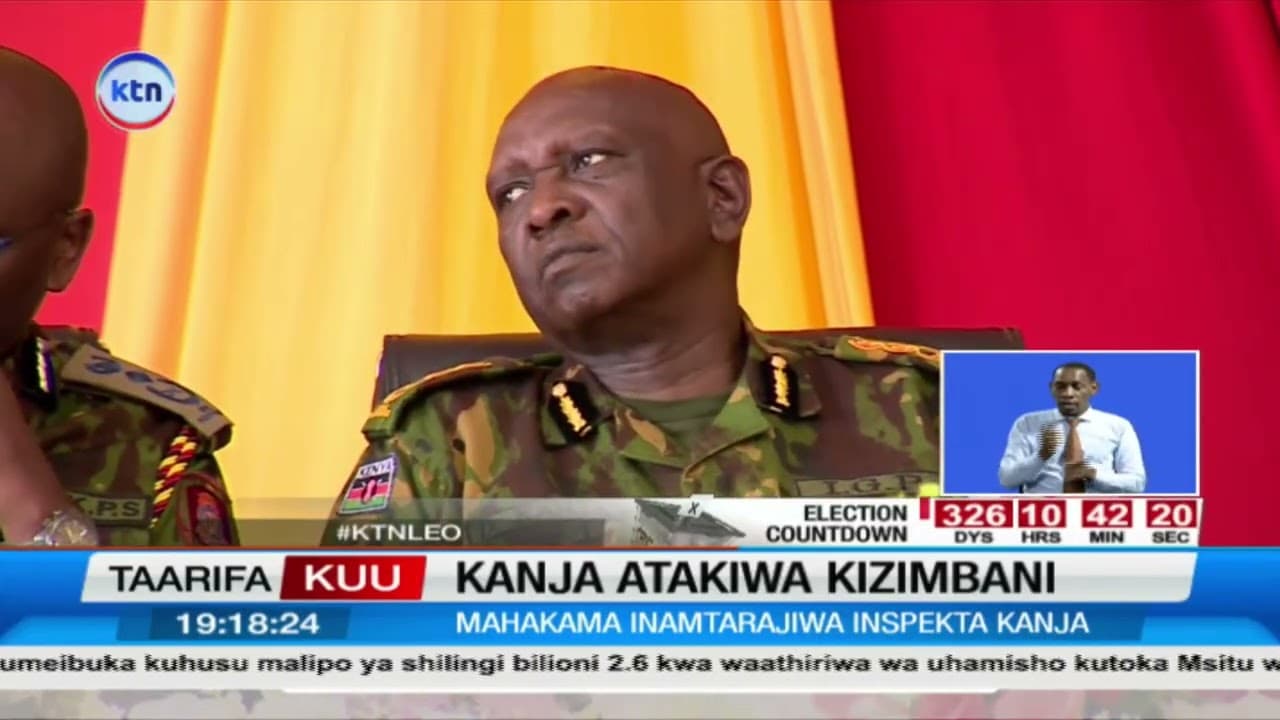 IG Kanja Kuitwa Mahakamani Kujitetea Katika Kesi ya Kudharau Amri ya Mahakama