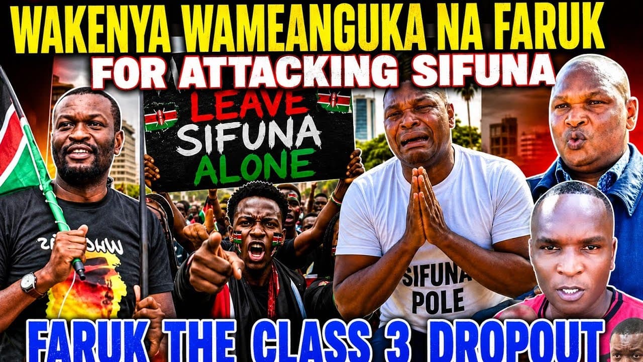 UNBELIEVABLE Kenyans ATTACK Faruk Kibet after Saying SIFUNA Spends Contributed Money with WOMEN