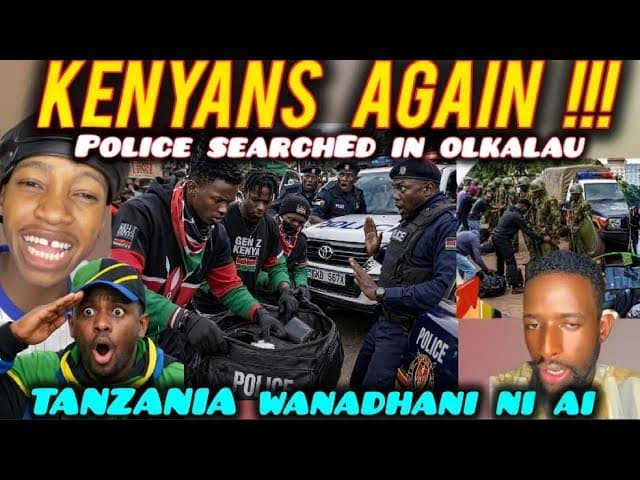 HILARIOUS Kenyan GENZs SEARCH POLICE Bags in Olkalau SHOCKING THE WORLD