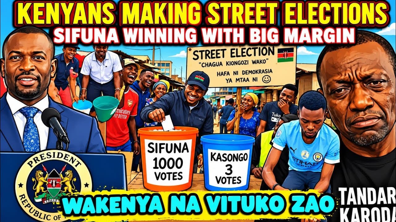 FUNNY Kenyans MAKING FAKE Street President Elections MAKING Sifuna Win Over Ruto with BIG MARGIN