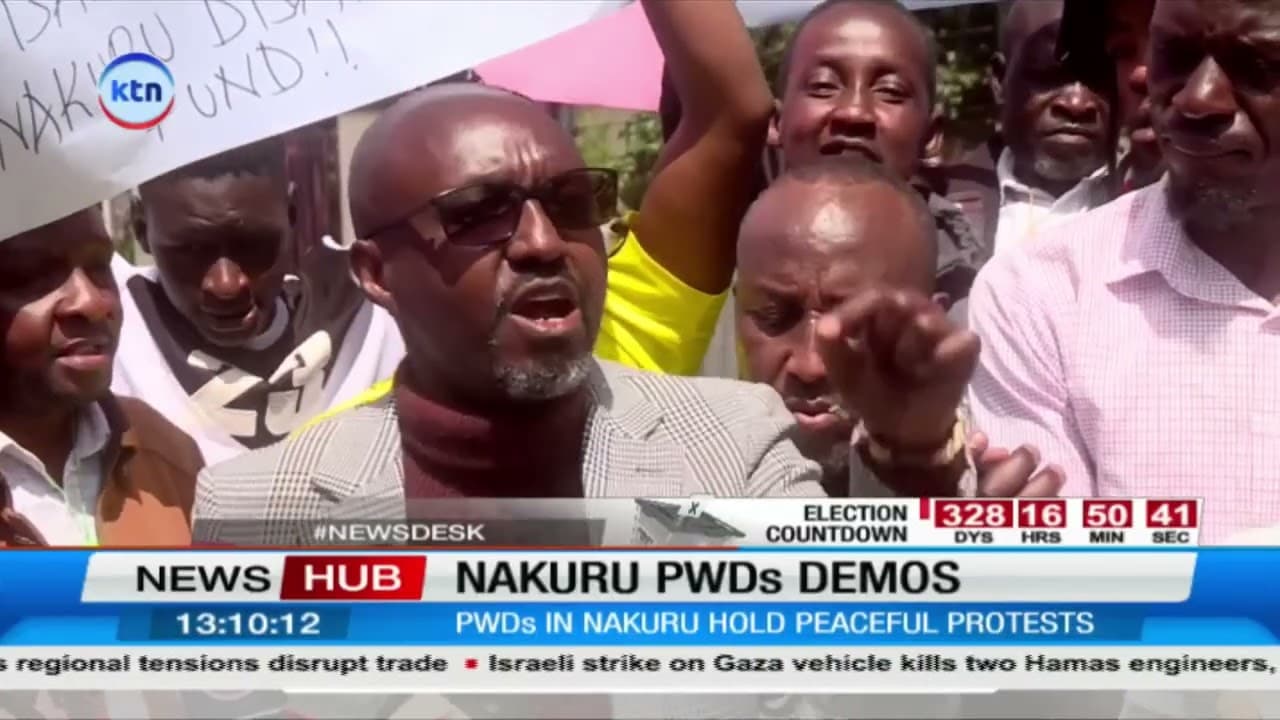 Nakuru PWDs protest alleged diversion of Sh 27.5M allocation