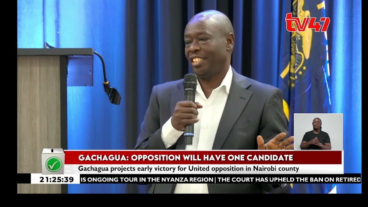 Gachagua: Opposition will have one candidate