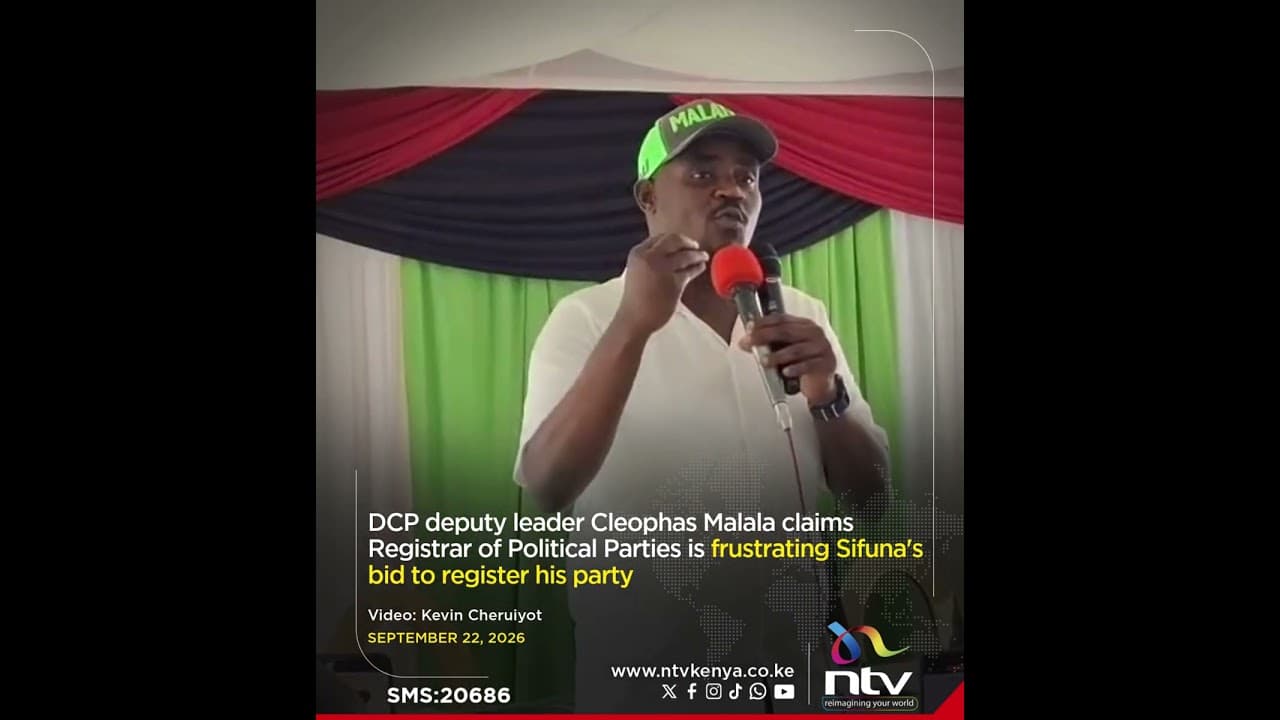 Malala claims Registrar of Political Parties is frustrating Sifuna's bid to register his party