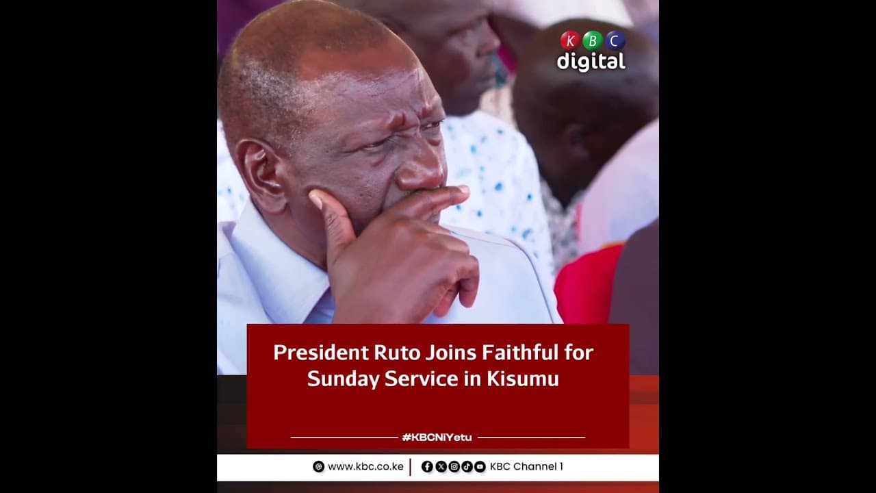 President Ruto attends Sunday church service in Kisumu County