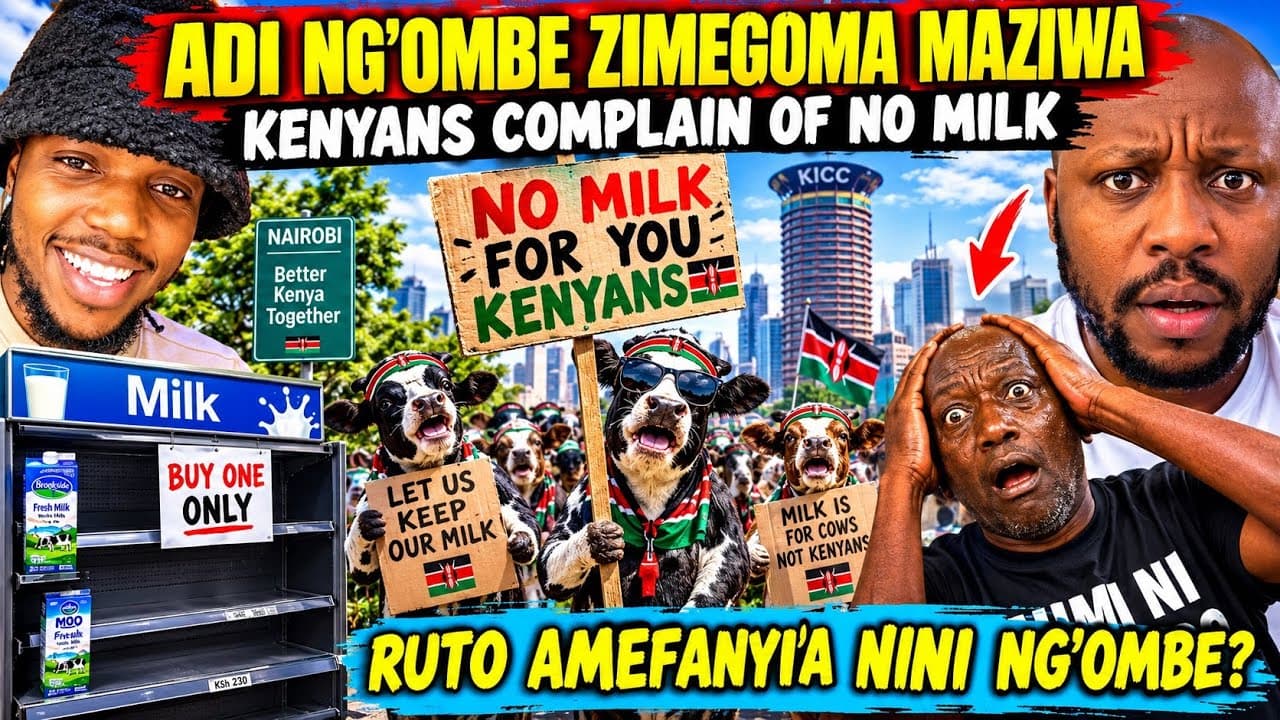 FUNNY Kenyans are COMPLAINING about NO MILK and Insufficient Milk in the Market