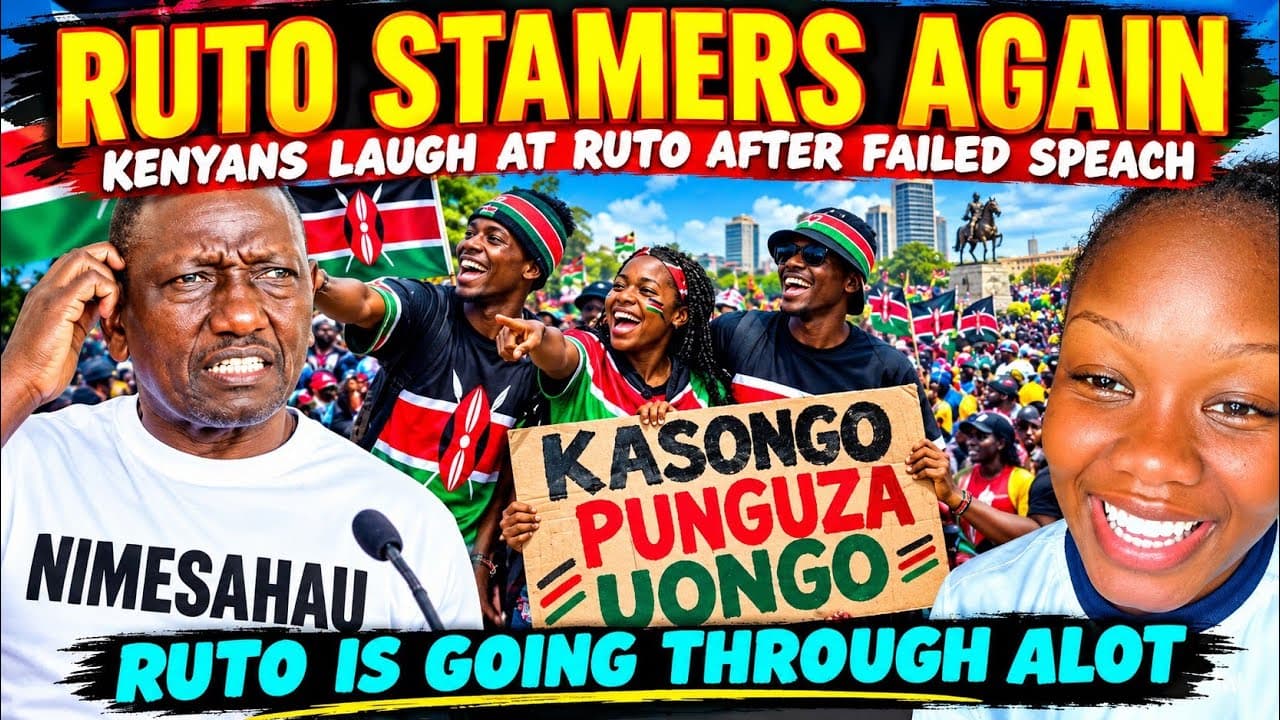 HILARIOUS Kenyans LAUGH at Ruto after He STAMERED while Trying to Speak in is Rally