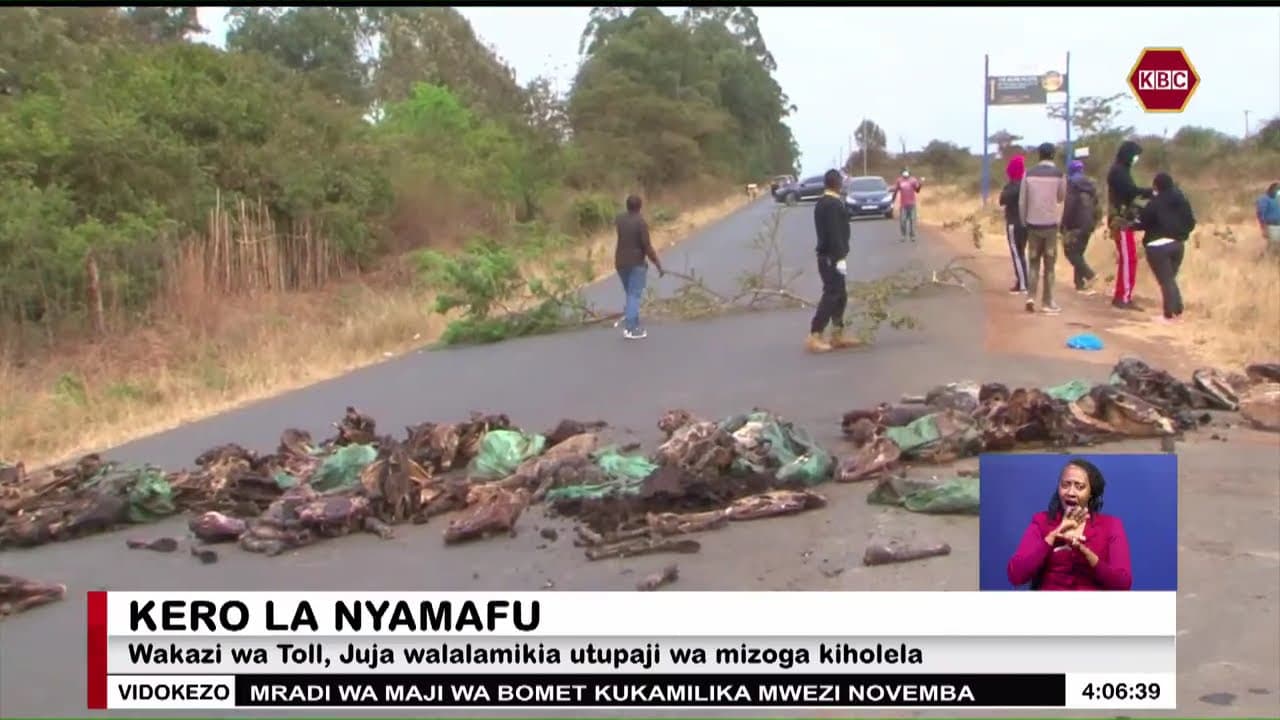Wakazi wa Toll, Juja walalamikia utupaji wa mizoga kiholela