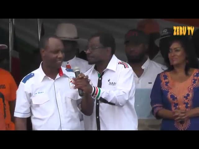 BABU OWINO, STEVE MBOGO, ESTHER PASARIS             SPEECH AT JACARANDA IN NAIROBI