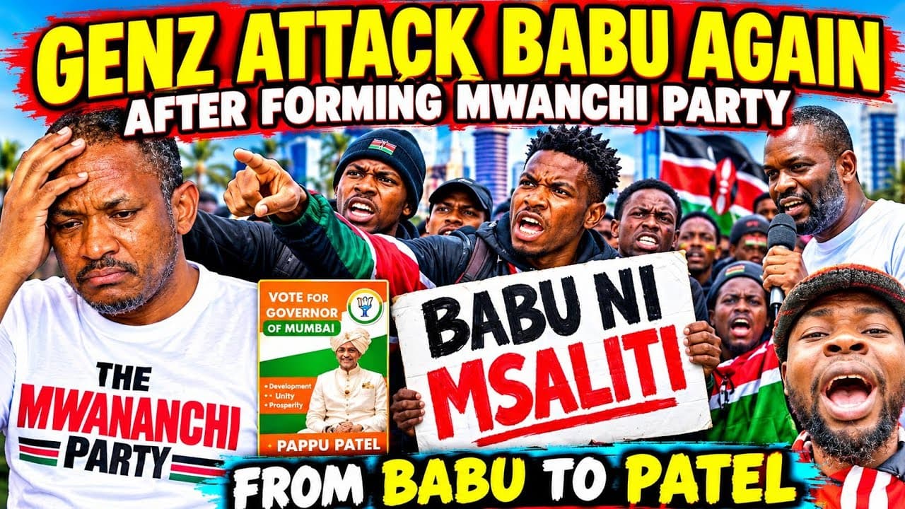 UNBELIEVABLE Angry Kenyan Genzs ATTACK Babu after Forming Mwanchi Party Calling Him PARTEL