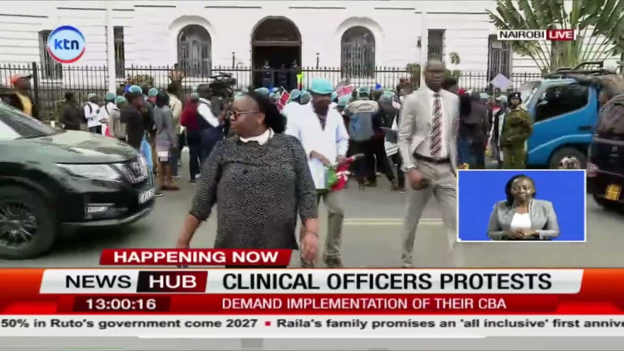 Clinical officers protest over return-to-work agreement in Nairobi
