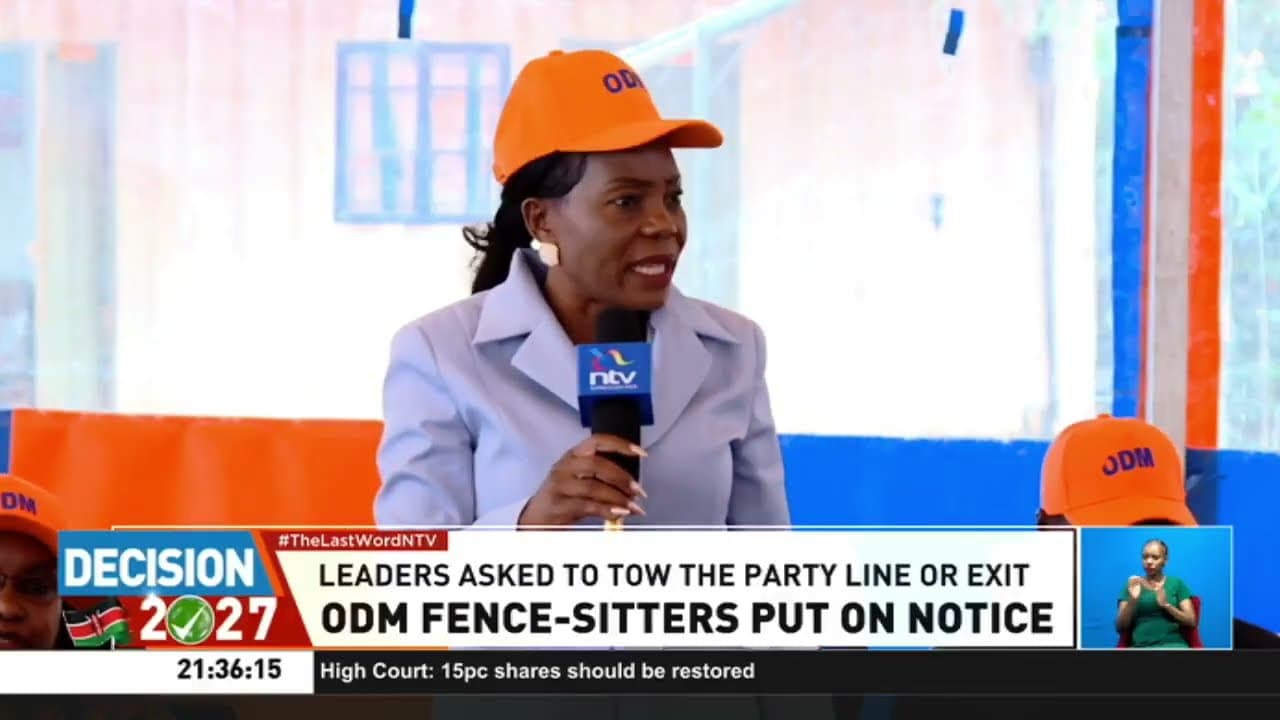 ODM says it will not entertain fence-sitters within the party