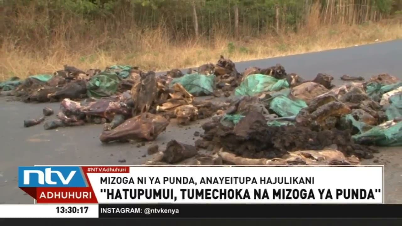 Wakazi Juja waandamana kuhusu kutupwa kwa mizoga ya wanyama