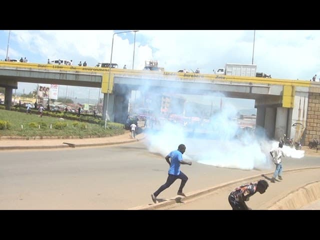 TEARGAS ROCK KISUMU DURING DP RUTO'S VISIT TO KONDELE KISUMU . #RutoInKisumu #RutoInKondele