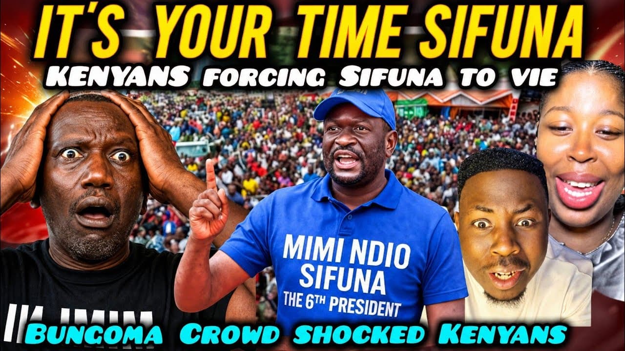 FUNNY Kenyans GENZs FORCING Sifuna to VIE for PRESIDENT after Seeing BUNGOMA Rally