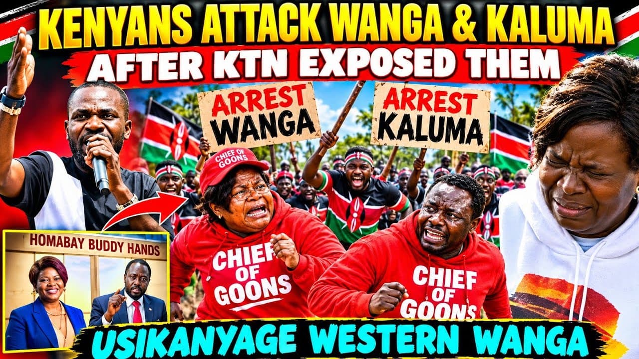 UNBELIEVABLE Angry Kenyans ATTACK Gladies Wanga & Mp Kaluma after KTN Exposed Them of Funding GOONS