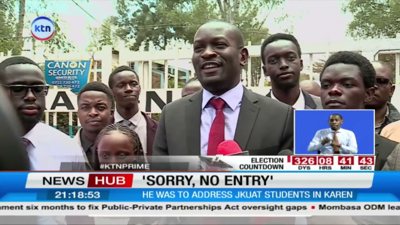 Sifuna Barred from Addressing JKUAT Students, Criticizes Government Over the Move