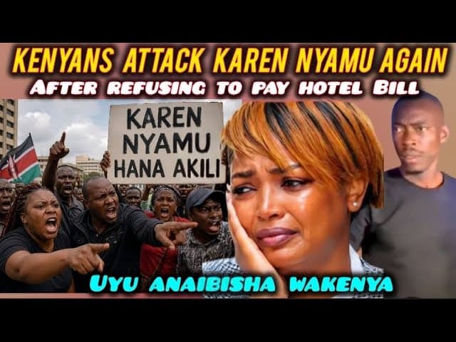 FUNNY Angry Kenyans ATTACK Karen Nyamu after REFUSING to Pay Hotel BILL to Revenge for RUTO