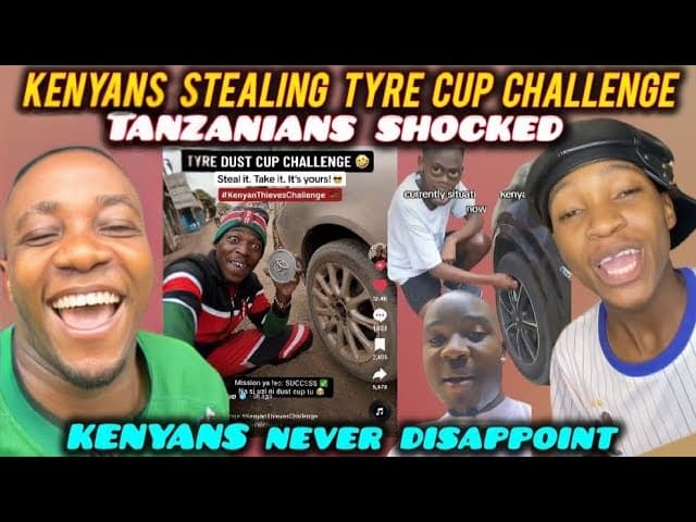 Hilarious Tanzanians SHOCKED after Kenyans STEAL Each Other Car Tyre Cup as a TIKTOK CHALLENGE