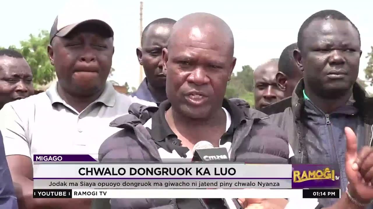 Jodak ma Siaya opuoyo dongruok ma giwacho ni jatend piny chwalo Nyanza