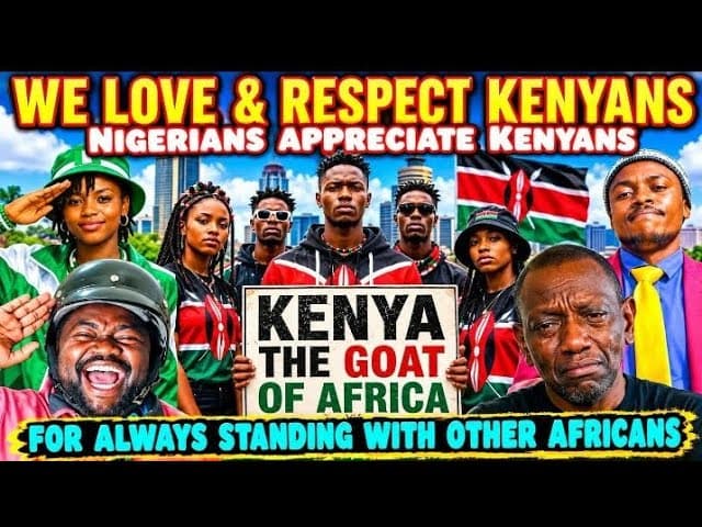 AMAZING as Nigerians APPRECIATE Kenyans for Always STANDING with other Africans and Being the BEST