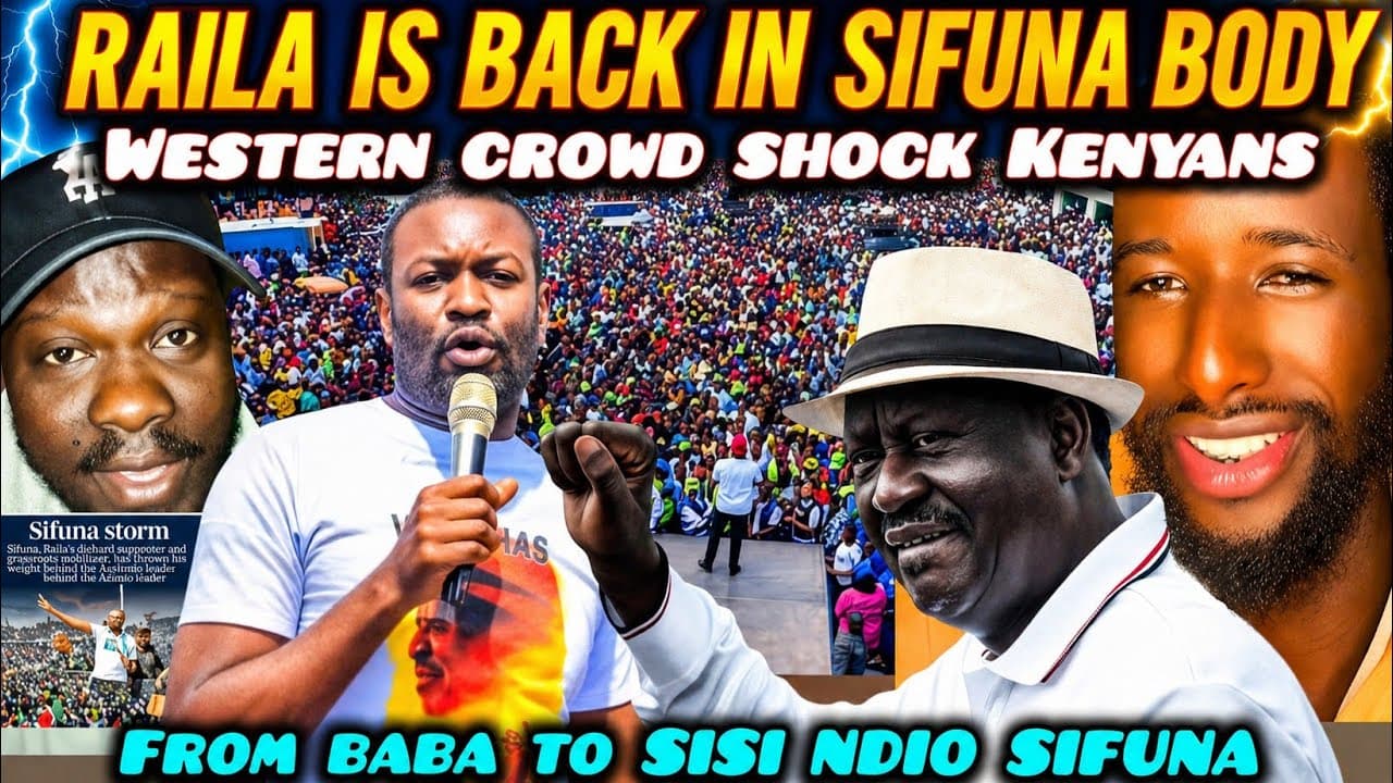UNBELIEVABLE Kenyans ADMIT That Raila Spirit is in SIFUNA after Seeing Western CROWDS in His RALLY
