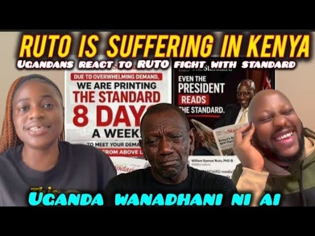 HILARIOUS Ugandans SHOCKED to See RUTO Crying Because of STANDARD & SOCIAL MEDIA