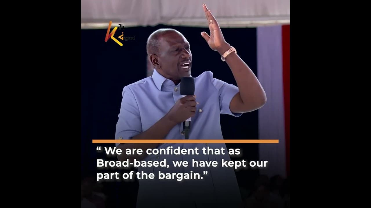 “ We are confident that, as Broad-based, we have kept our part of the bargain.”-H.E. Ruto