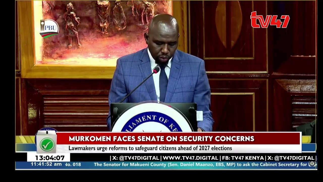 Interior CS Kipchumba Murkomen appears before Senate plenary on security