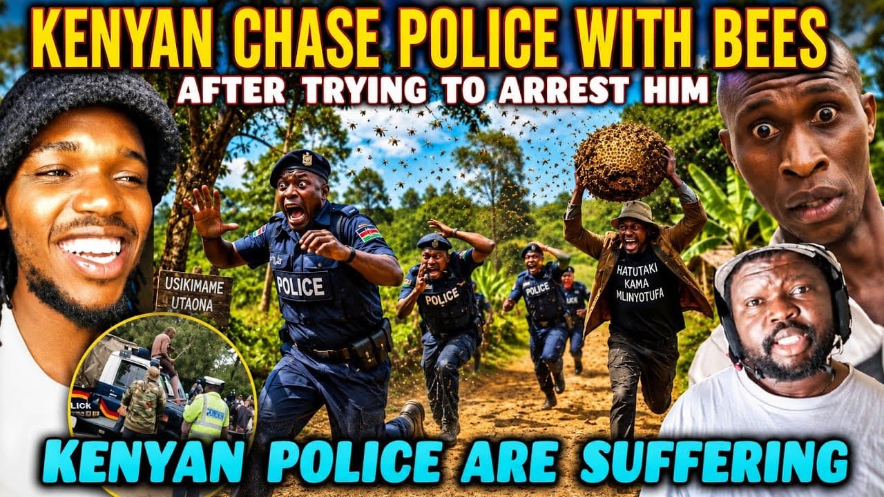 FUNNY Kenyan Man Chase Police with BEES/NYUKI after Trying to ARREST HIM
