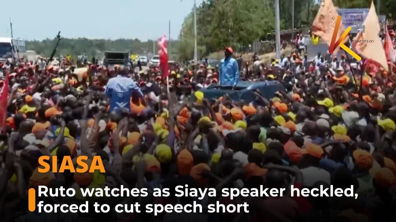 Ruto watches as Siaya speaker heckled, forced to cut speech short