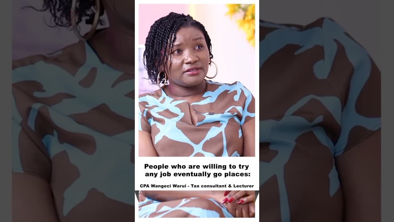 Don't wait for the perfect job, success favors those who start from somewhere ~ Wangechi Warui