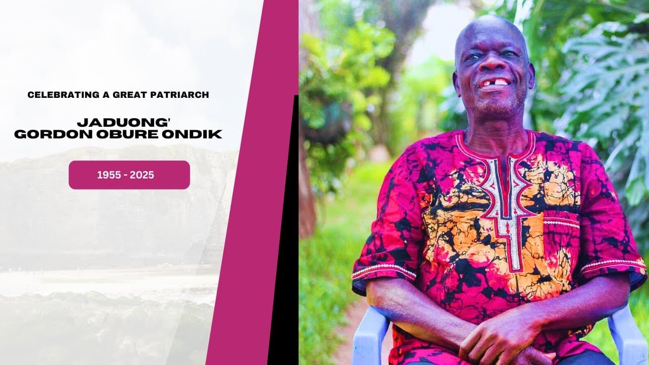 CELEBRATING THE LIFE AND LEGACY OF GORDON OBURE ONDIK.