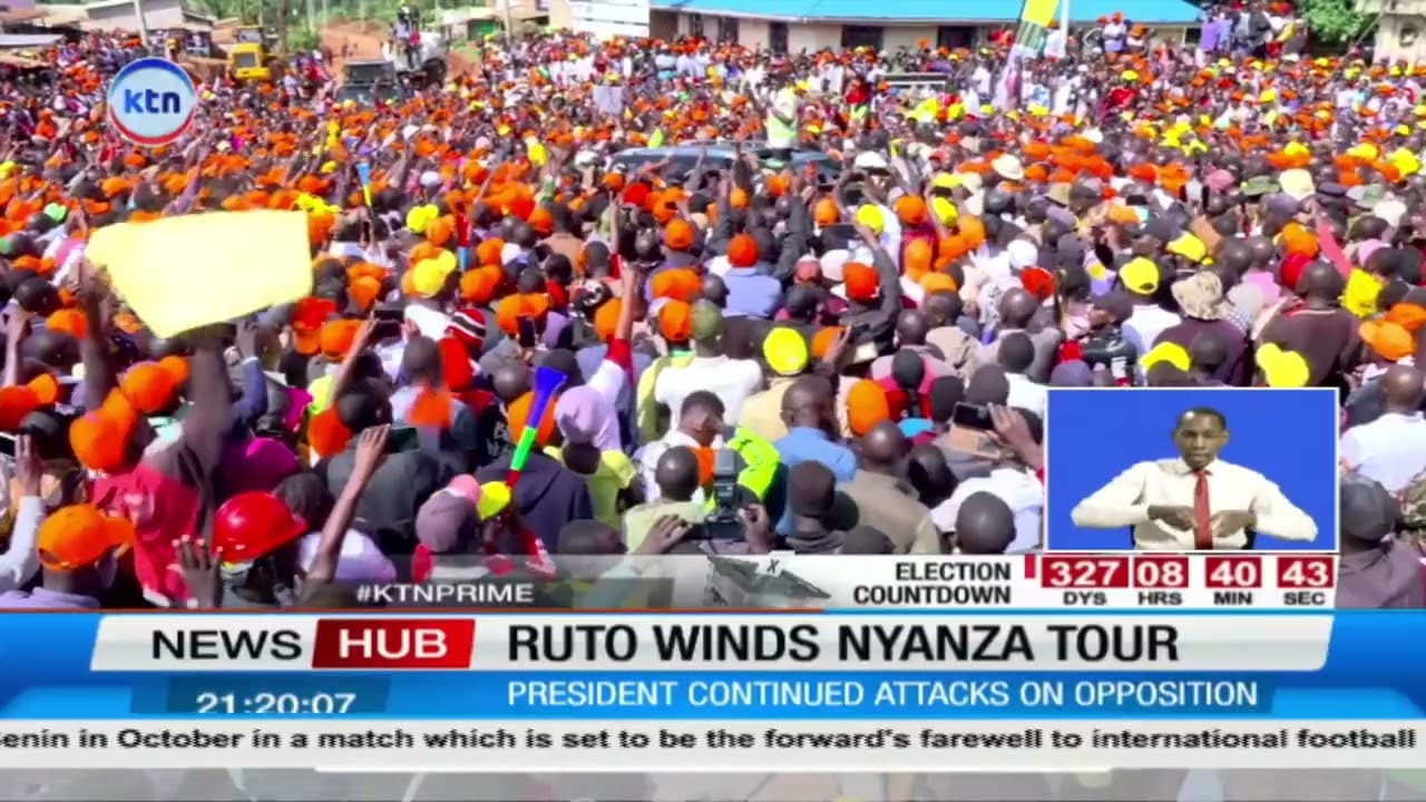 Ruto Concludes Nyanza Tour After Four Days of Development Projects and Political Rallies