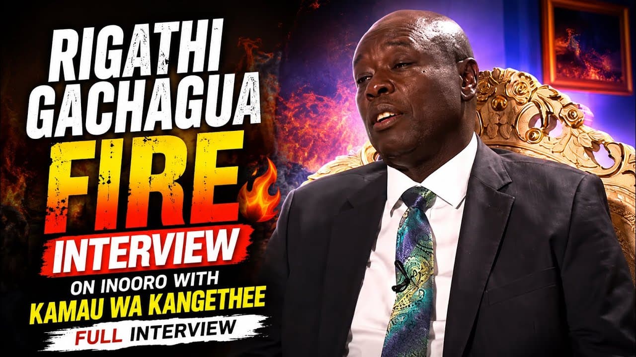 Rigathi Gachagua fire interview on Inooro with Kamau wa kangethee